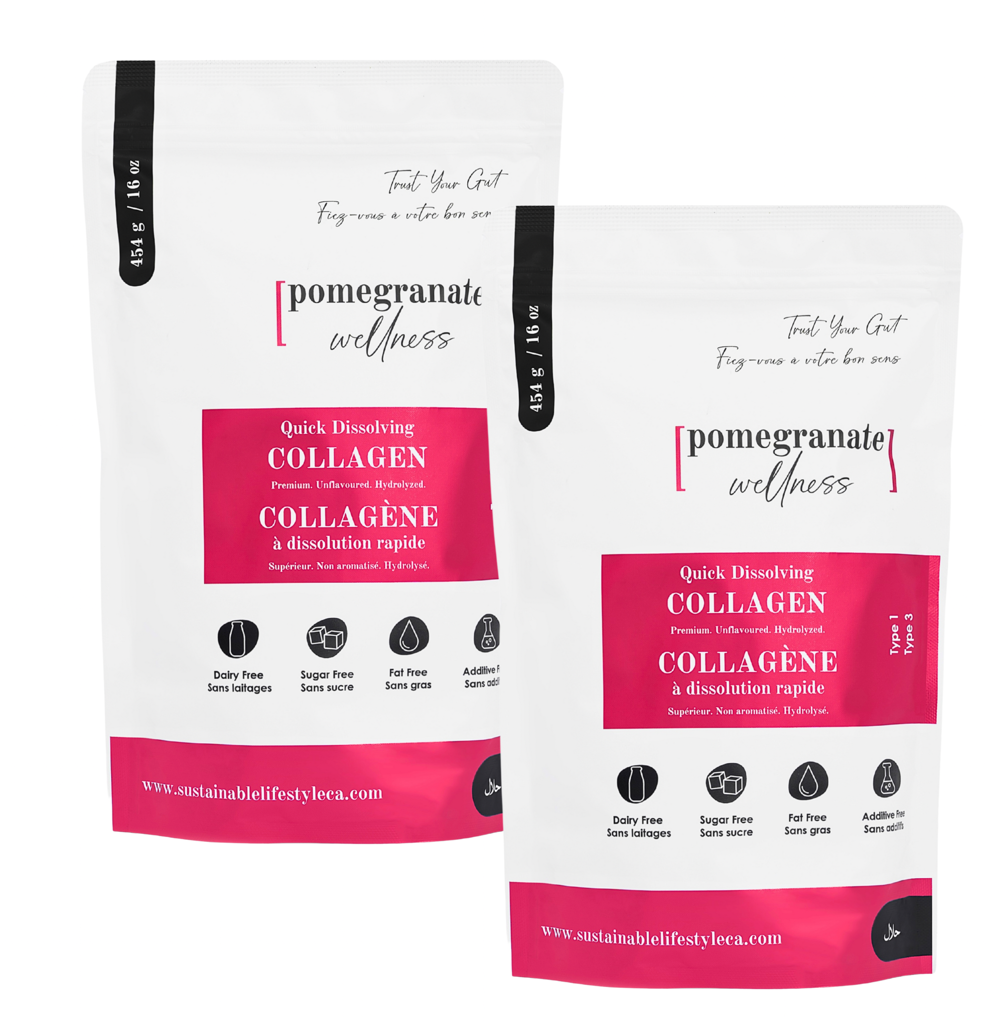 Halal Collagen Bundle – 2 x 16oz (454g) Pouches