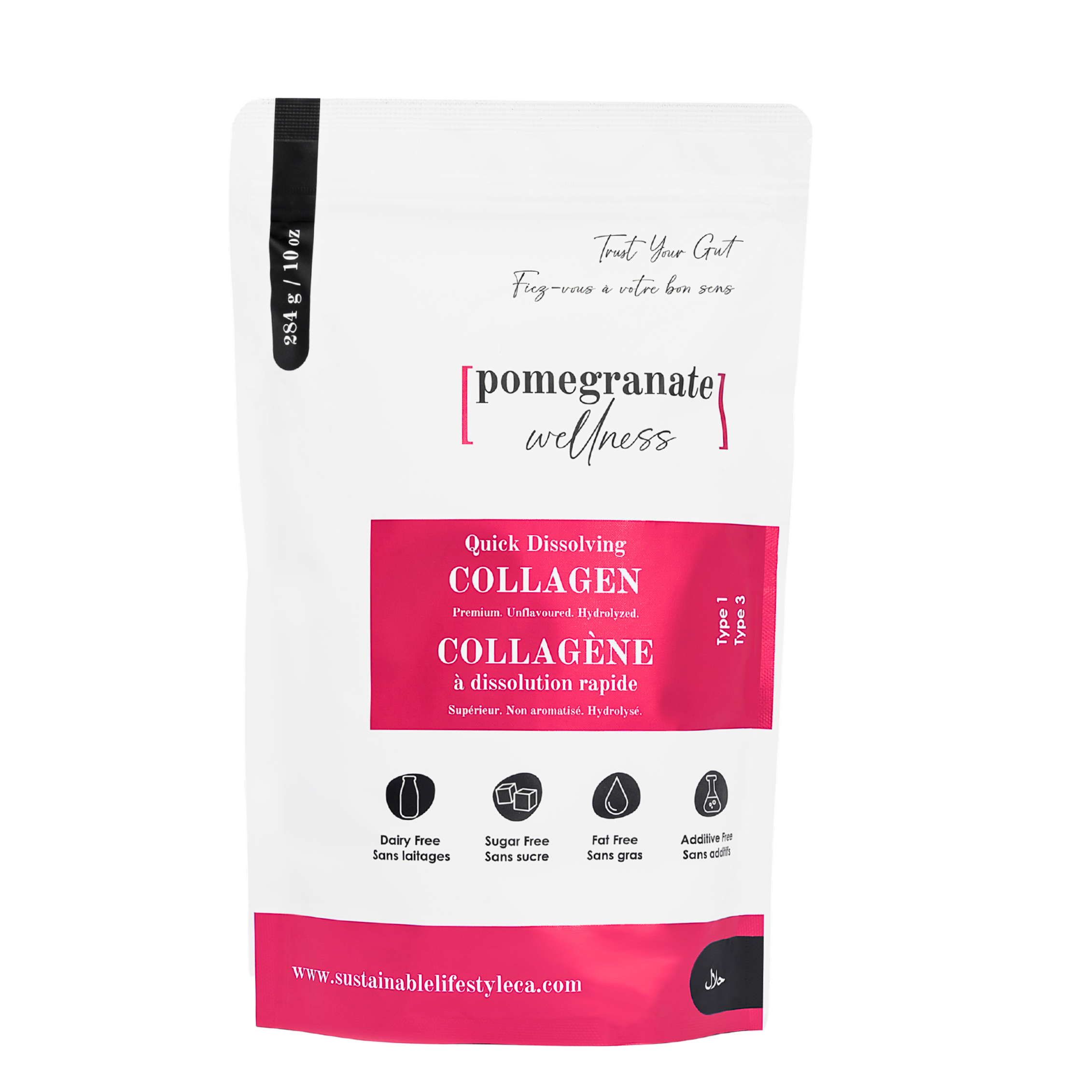 Unflavoured Halal Collagen Powder 10oz (284g) main product view