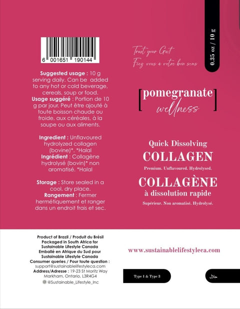 On - the - Go Pocket Sticks: Collagen Sachets 20 x 10g – Unflavoured - Sustainable Lifestyle