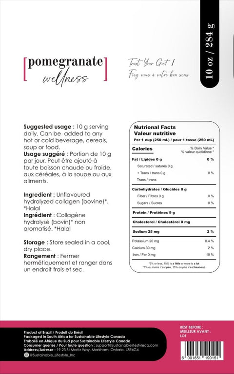 Starter Pouch : Unflavoured Halal Collagen Powder 10oz (284g) - Sustainable Lifestyle