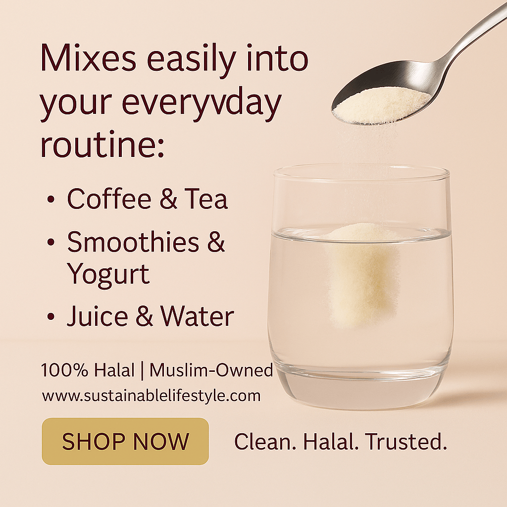 Sustainable Lifestyle Collagen Powder Halal Collagen Value Pack – 3 x 16oz (454g) Pouches