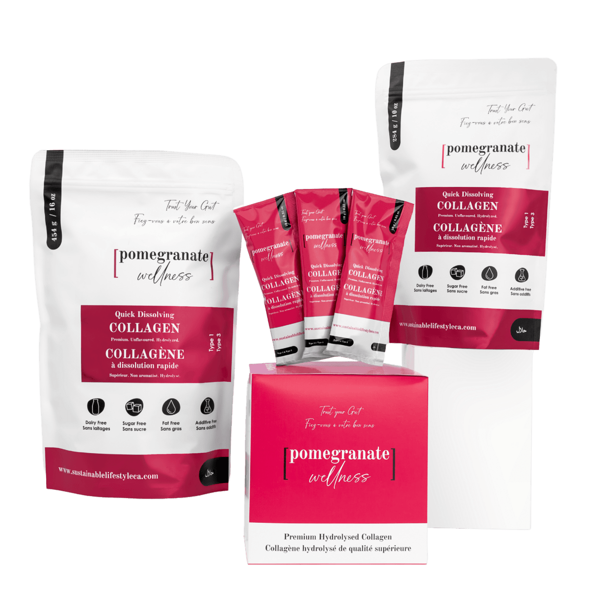 Versatile Variety Pack – 16oz (454g) + 10oz (284g) Pouches & 20 x 10g Sachets - Sustainable Lifestyle